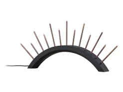 ebuy24 Björnrike - Soporte de adviento eléctrico, 13 luces, color . Negro