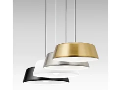 Blanca - Lámpara colgante latón 1XE27 max 1X60W IP20 - Lámpara de techo con diseño moderno en aluminio - Casquillo E27 Dorado Online
