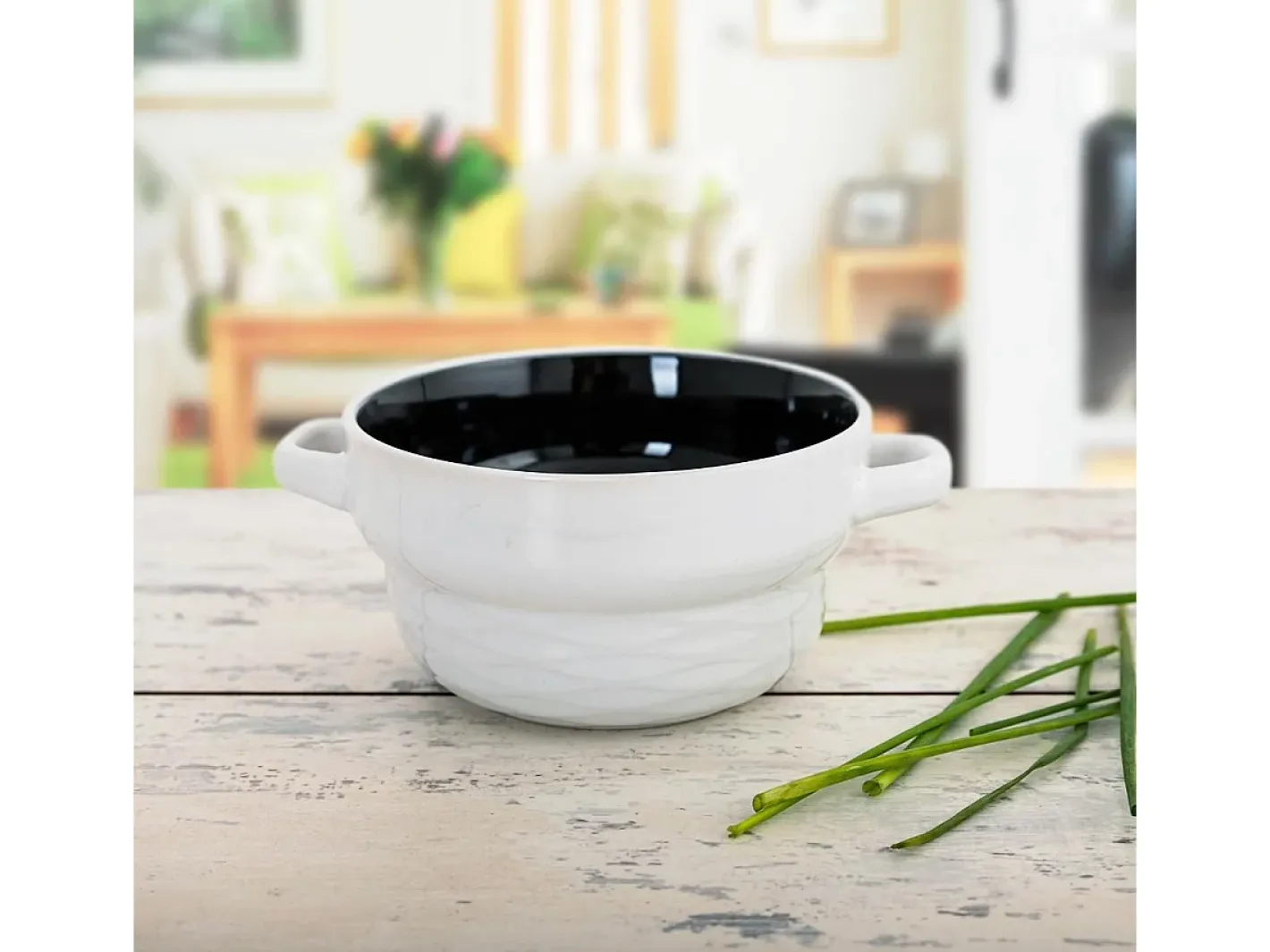 Online Bol Vita Quid cerámica blanco/ 50 cl Negro
