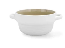 Bol Vita Quid cerámica blanco/marrón 50 cl Marru00f3n Discount
