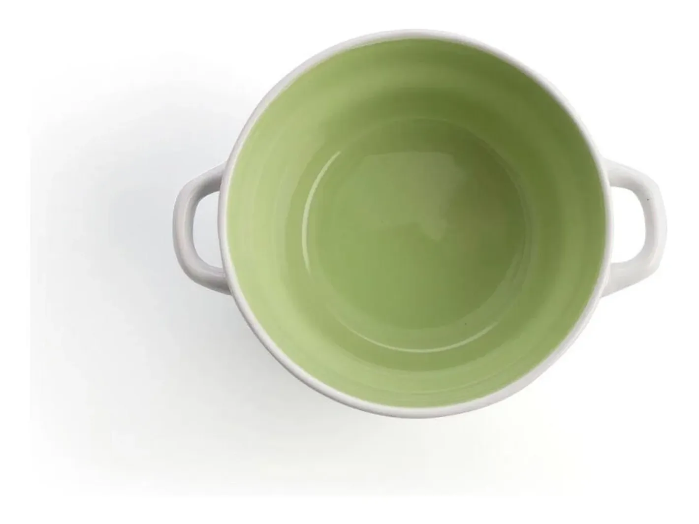 Bol Vita Quid cerámica /verde 50 cl Blanco
