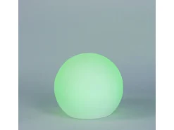 Newgarden Iluminación Exterior-Bola de luz exterior Buly 60 cm Solar + recarga eléctrica Blanco