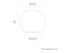 Newgarden Bola de luz exterior Buly 40 cm Solar + recarga eléctrica Blanco New