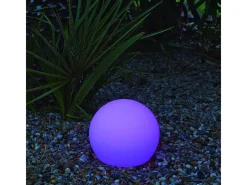 Newgarden Bola de luz exterior Buly 40 cm Solar + recarga eléctrica Blanco New