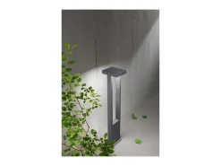 Best Bolardo LED de jardín Kapp de 14 W, IP65, 1120 lm, 65 cm de altura, 3000 K, aluminio pintado, color cemento - Perenz Gris