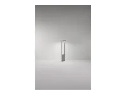 Best Bolardo LED de jardín Kapp de 14 W, IP65, 1120 lm, 65 cm de altura, 3000 K, aluminio pintado, color cemento - Perenz Gris