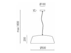 Clearance Bonella - Lámpara colgante blanca 1XE27 max 1X60W IP20 - Lámpara de techo con diseño moderno en aluminio - Casquillo E27 Blanco
