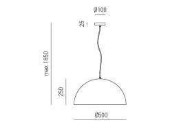 Lámpara Suspendida-Bonella - Lámpara colgante cobre 1XE27 max 1X60W IP20 - Lámpara de techo con diseño moderno en aluminio - Casquillo E27 Naranja