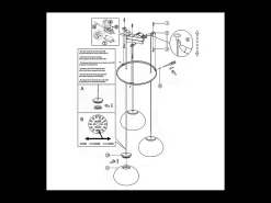 Lámpara Suspendida-Brena - Fabas Luce Lámpara colgante circular de 3 luces - LED regulable de 30 W - Coñac Florón redondo de 35 cm de diámetro Marru00f3n