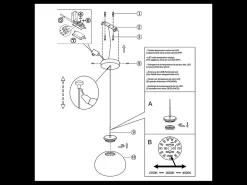 Lámpara Suspendida-Brena - Lámpara colgante individual color coñac de Fabas Luce - LED regulable de 14 W - Lámpara de techo - Diámetro 33 cm Marru00f3n