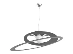 Outlet Bungee Sospensione D.70 Cm. 1 Luce Grigio Antracite Gris