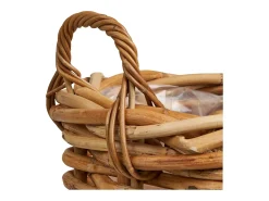 Les Tendances Macetero-BURTON Set van 3 rieten opbergmanden – Natuurlijk design Beige
