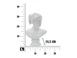 Busto decorativo clásico de mujer en poliresina h34 cm Blanco Online