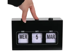 Outlet The Home Deco Factory Calendario de solapas de trabajo feliz Negro