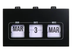 Outlet The Home Deco Factory Calendario de solapas de trabajo feliz Negro