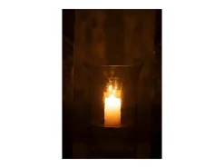 Discount J-Line Candelabro de vidrio de 19x19x27 cm. Transparente