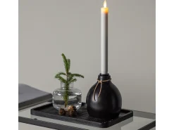 Online ebuy24 Candelabro Ulricehamn con luz LED negra. Negro
