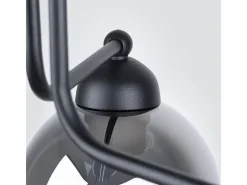 Sollux Lighting Lámpara Suspendida-Candelabros Allivon moderno de acero - 3 fuentes luminosas 3000K - L.54 x A.36 cm - Negro