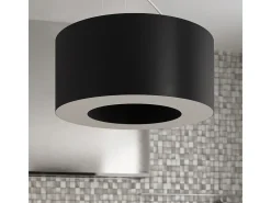 Sollux Lighting Candelabros Astrona slim minimalista de tela/PVC/acero - 5 fuentes luminosas 4000K - L.50 x A.102 cm - Negro Sale