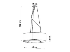 Sollux Lighting Candelabros Astrona slim minimalista de tela/PVC/acero - 5 fuentes luminosas 4000K - L.50 x A.102 cm - Negro Sale