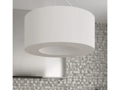 Online Sollux Lighting Candelabros Astrona slim minimalista de tela/PVC/acero - 6 fuentes luminosas 4000K - L.70 x A.102 cm - Blanco
