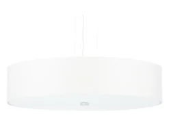 Online Sollux Lighting Candelabros Kalmaris minimalista de tela/vidrio/acero - 5 fuentes luminosas 4000K - L.50 x A.102 cm - Blanco