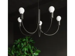 Best Sollux Lighting Candelabros Minimo moderno de acero - 3 fuentes luminosas 3000K - L.45 x A.100 cm - Negro