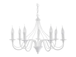 Sollux Lighting Candelabros Vivow moderno de acero - 7 fuentes luminosas 3000K - L.60 x A.80 cm - Blanco Outlet