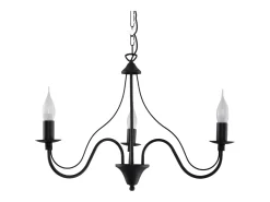 Discount Sollux Lighting Candelabros Vivow moderno de acero - 3 fuentes luminosas 3000K - L.60 x A.80 cm - Negro