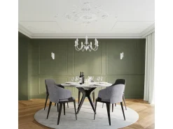 Clearance Sollux Lighting Candelabros Vivow moderno de acero - 7 fuentes luminosas 4000K - L.60 x A.80 cm - Blanco