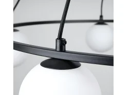 Sollux Lighting Candelabros Yoli Moderno De Acero/Vidrio - 5 Fuentes Luminosas - L.80 X A.98 Cm - Negro Best