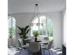 Sollux Lighting Candelabros Yoli Moderno De Acero/Vidrio - 5 Fuentes Luminosas - L.80 X A.98 Cm - Negro Best
