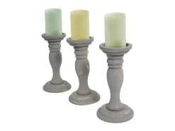 MCW Candelero H361 (juego de 3), Gris Outlet