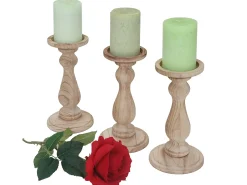 Online MCW Candelero H361 (juego de 3), marrón natural Color natural claro
