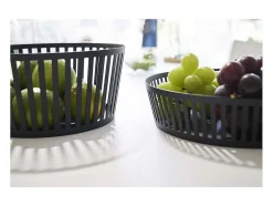 Yamazaki Presentación Y Servicio-Cesta de fruta metálica Torre Negro