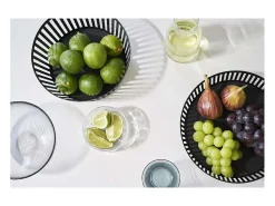 Yamazaki Presentación Y Servicio-Cesta de fruta metálica Torre Negro