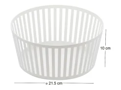 Best Yamazaki Cesta de fruta metálica Torre Blanco
