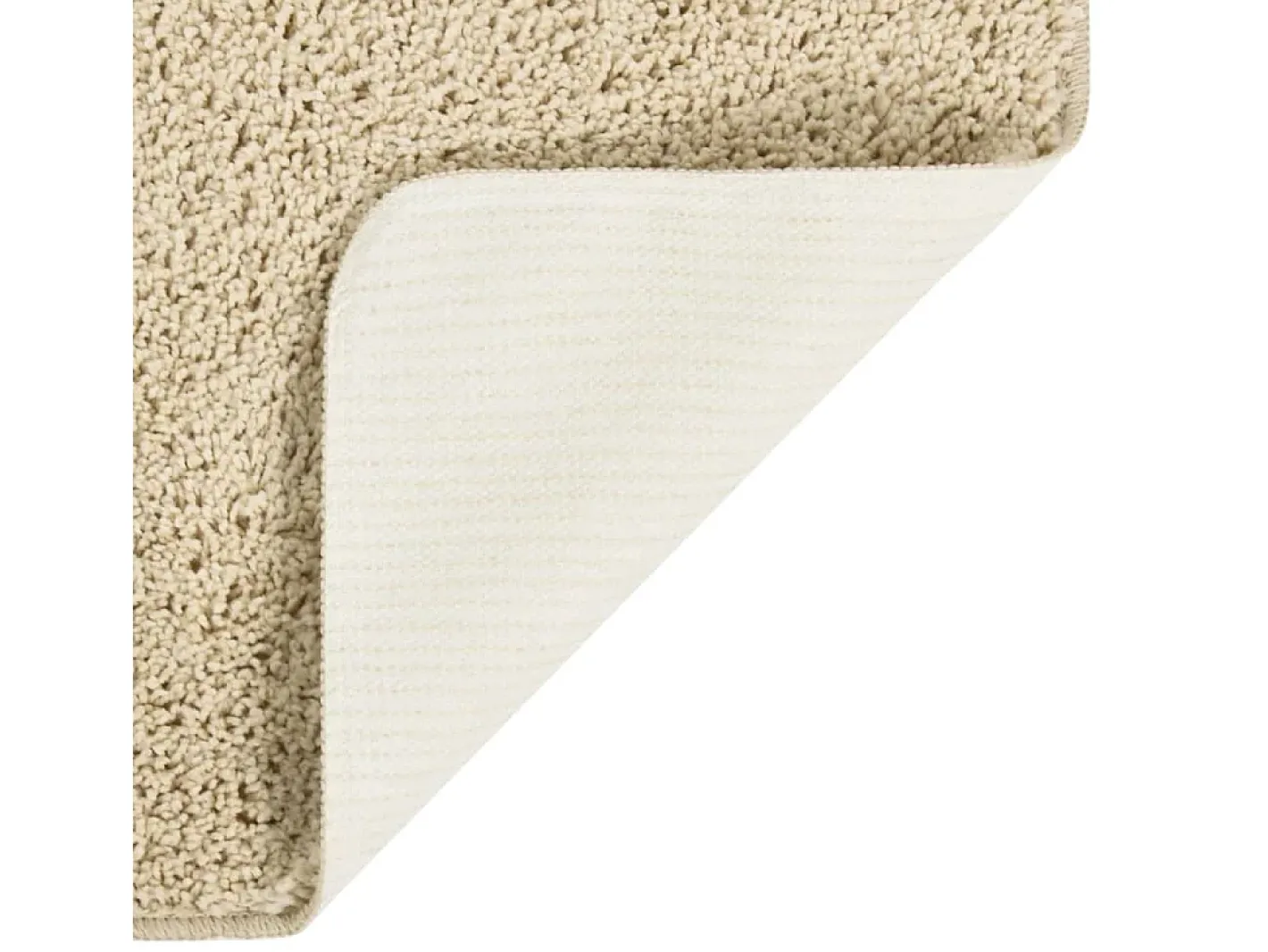 Garden Furniture Charleroi Alfombra peluda antideslizante color 160x230 cm Crema New