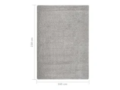 Garden Furniture Charleroi Alfombra peluda antideslizante claro 160x230 cm Gris Hot