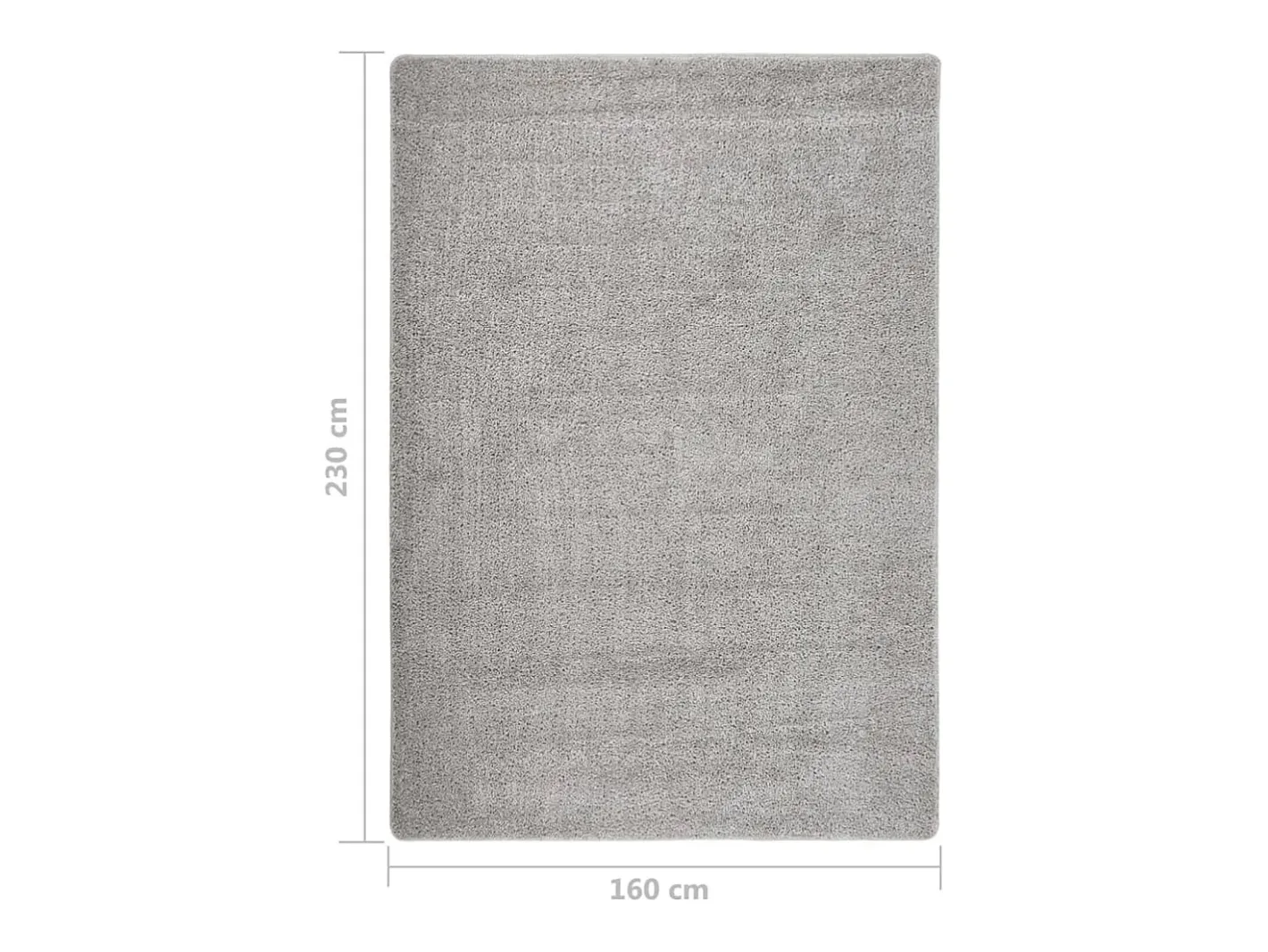 Garden Furniture Charleroi Alfombra peluda antideslizante claro 160x230 cm Gris Hot