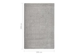 Garden Furniture Alfombra De Salón-Charleroi Alfombra peluda antideslizante 200x290 cm Gris claro