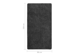 Discount Garden Furniture Charleroi Alfombra peluda antideslizante oscuro 80x150 cm Gris
