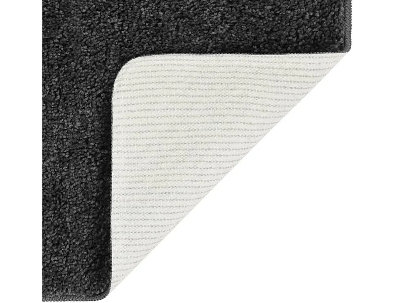 Discount Garden Furniture Charleroi Alfombra peluda antideslizante oscuro 80x150 cm Gris