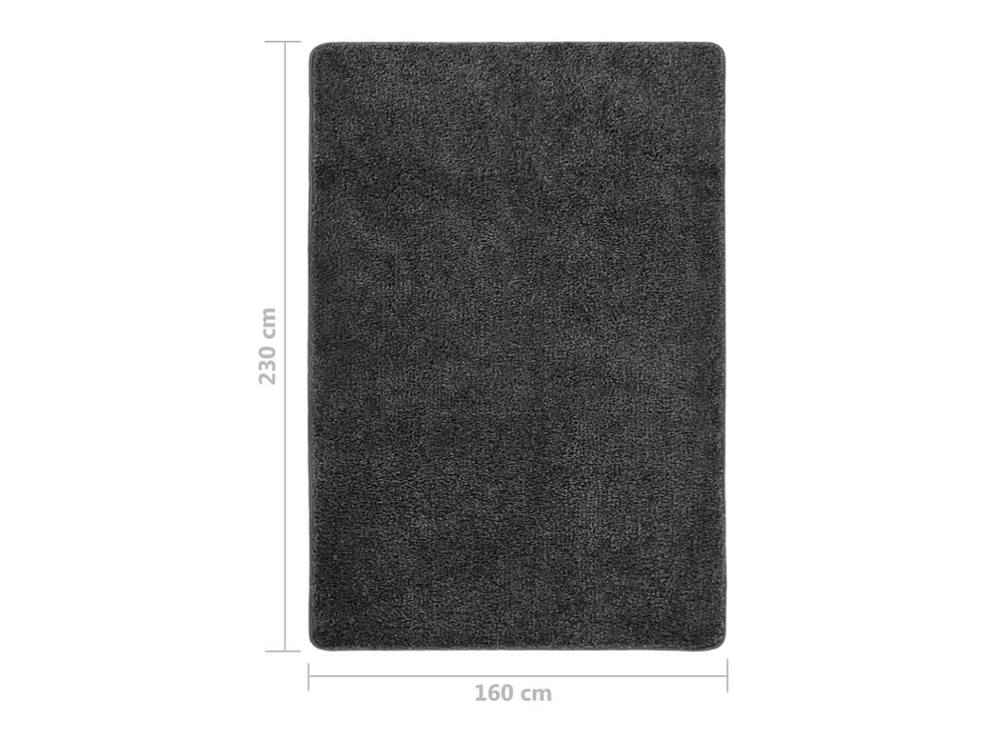 Garden Furniture Alfombra De Salón-Charleroi Alfombra peluda antideslizante oscuro 160x230 cm Gris