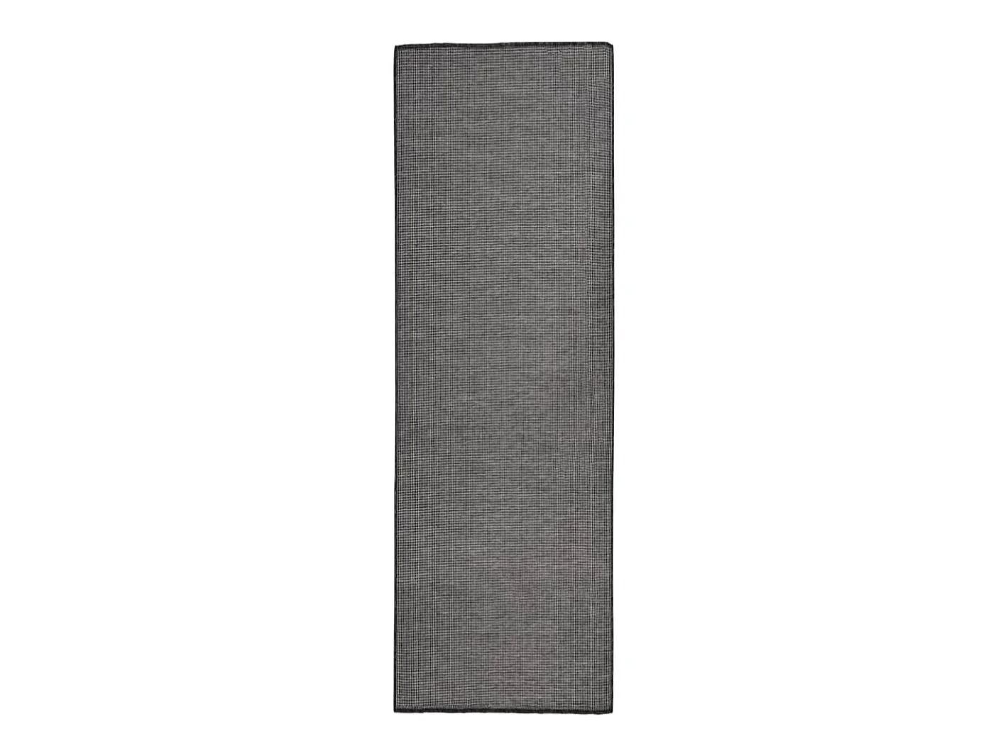 Online Garden Furniture Christiaan Alfombra de exterior de tejido plano 80x250 cm Gris