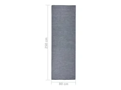 Garden Furniture Alfombra De Exterior-Christiaan Alfombra de exterior de tejido plano 80x250 cm Azul