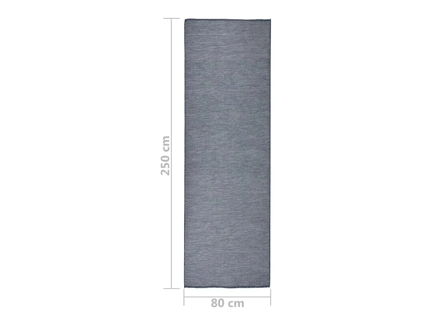 Garden Furniture Alfombra De Exterior-Christiaan Alfombra de exterior de tejido plano 80x250 cm Azul