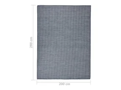Garden Furniture Christiaan Alfombra de exterior de tejido plano 200x280 cm Azul Sale