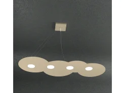 Cloud Sospensione 4 Luci Rettangolare Sabbia Marru00f3n