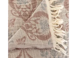 Sale Atmosphera Cobertor con flecos estilo cottage 240 x 260 cm Multicolor